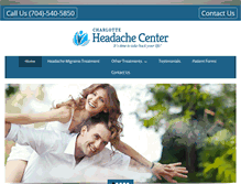 Tablet Screenshot of charlotteheadachecenter.com